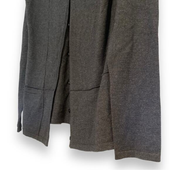 Toad Co Gray Gypsy Knit Wool Cardigan Sweater Womens Sz Small Neutral Loose Fit - Picture 11 of 15